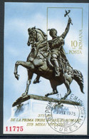 ROMANIA 1975 Anniversary Of Unification  Block Used.  Michel Block 126 - Blocchi & Foglietti