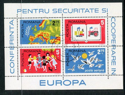 ROMANIA 1975 European Security Conference  Block Used.  Michel Block 124 - Gebruikt