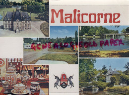 72- MALICORNE SUR SARTHE-COLONIE DE RIVE -LE CAMPING-NOUVEAU PONT-FAINECERIES TESSIER -CHATEAU - Malicorne Sur Sarthe