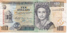 BILLETE DE BELIZE DE 10 DOLLARS  DEL AÑO 2005   (BANKNOTE) - Belice