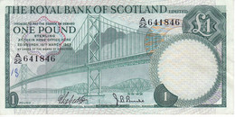 BILLETE DE ESCOCIA DE 1 POUND DEL AÑO 1969  (BANKNOTE) EDINBURGH - 1 Pond