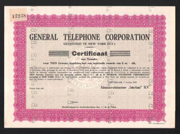 General Telephone Corporation - Specimen - 1955 - Autres & Non Classés