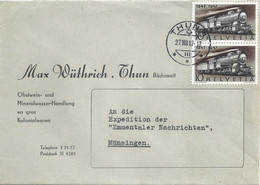 Motiv Brief  "Wüthrich, Obstwein/Mineralwasser, Thun"           1947 - Brieven En Documenten