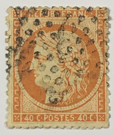 YT 38 (°) 1870-71 France CERES Siège De Paris 40 C Orange Etoile Muette (côte 12 + 2 Euros) – Ciel - 1870 Beleg Van Parijs