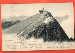 ZBP-16 Vue Originale Du Sommet Des Rochers De Naye. C.T. 817. Circulé 1905 Précurseur - Roche