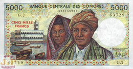 COMORES 5000 FRANCS 2000 PICK 12a UNC - Comoros