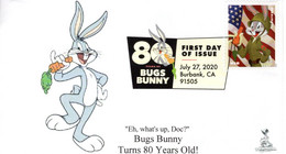 Bugs Bunny 80th Anniversary First Day Cover, With Digital Color Pictorial (DCP) Postmark From Burbank, CA.  #10 Of 10 - 2011-...