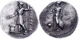 Side, AR Stater (10,49 G), Ca. 370-330 V. Chr. Av.:  Athena N. L. Stehend Mit Speer Und Schild, Hält In Der Rechten Nike - Other & Unclassified