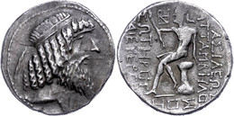 Tetradrachme (15,58g), 44-40 V. Chr., Attambelos I. Av: Kopf Mit Königsbinde Nach Rechts. Rev: Sitzender Herakles Nach L - Other & Unclassified