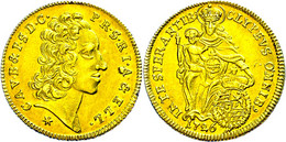 1/2 Karolin, Gold, 1726, Karl Albert, Hahn 259, Justiert, Ss. - Other & Unclassified