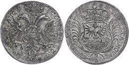 2/3 Taler, 1688, Mit Titel Leopold I., Dav. 506, Leichte Prägeschwäche, Ss-vz. - Other & Unclassified