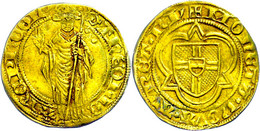 Goldgulden (3,26g), O.J. (1414-1463), Dietrich II. Von Mörs, Bonn, Fb. 797a, Etwas Wellig, Ss. - Other & Unclassified