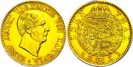 10 Taler, Gold, 1839, Ernst August, AKS 88, J. 121, Wz. Rf., Avers Berieben, Ss-vz. - Other & Unclassified