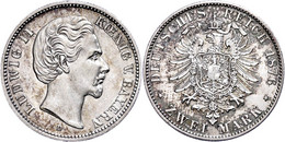 2 Mark, 1876, Ludwig II., Vz. J. 41 - Other & Unclassified