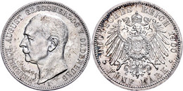 5 Mark, 1900, Friedrich August, Kl. Kr./leicht Berieben, Kl. Rf., Vz J. 95 - Other & Unclassified