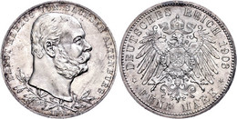 5 Mark, 1903, Ernst I., Zum 50jährigen Regierungsjubiläum, Kl. Kr., Kl. Rf., Vz. J. 144 - Altri & Non Classificati
