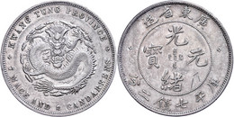 Kwangtung, Dollar (7 Mace 2 Candereens), O.J. (190-1908), KM Y 203, Ss-vz. - Chinese