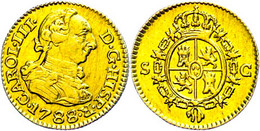 1/2 Escudo (1,75g), 1788, Carlos III., Sevilla, Calicó 808; Fb. 291, Ss-vz - Other & Unclassified