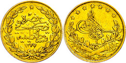 100 Kurush, Gold, AH 1277/1, Abdülaziz, Fb. 25, Wz. Rf., Ss. - Orientale