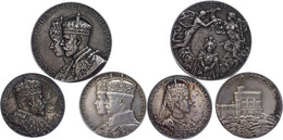 Großbritannien, 3x Medaille, 1902/1911/1935, Edward VII. Und George, Verschiedene Motive Und Erhaltungen. - Other & Unclassified