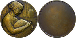 Frankreich, Einseitige Bronzemedaille (Dm. Ca. 58,50mm, Ca. 92,59g), O.J., Von L. Desvingnes. Av: Bauersfrau Mit Brotlai - Other & Unclassified