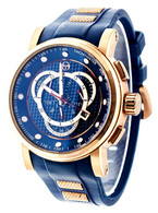 Herrenarmbanduhr In Rosegoldfarben Und Blau Bez. "SERGIO TACCHINI". Model: ST.5.109.02. Dm. Ca. 4,1/4,9 Cm. Uhrglas: Kra - Non Classificati