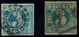 3 Kr In A- Und B- Farbe Je Tadellos Gestempelt, Mi. 250.-, Katalog: 2Ia,Ib O - Other & Unclassified