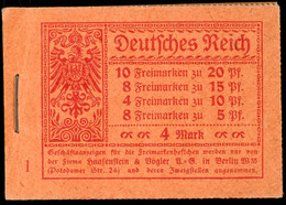 Germania 1920, Markenheftchen, H-Blatt 2 II A Mit HAN, Postfrisch, Deckel Leichter Öffnungsbug, Mi. 300,-+, Katalog: MH  - Booklets