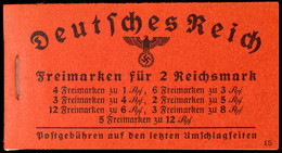 Hindenburg 1940/41, Markenheftchen ONr. 15, Postfrisch (H-Bl.100 Eckbug), Mi. 200,-, Katalog: MH 39.5 ** - Booklets