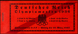 Olympische Spiele 1936, Markenheftchen Mit Rotem Diagonalbalken, Postfrisch (HBl. 105 Leichte Anhaftungen, Nr. 106 Durch - Booklets