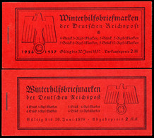 WHW 1936 Und 1937, Je Markenheftchen Postfrisch, Mi. 270,-, Katalog: MH 43,44 ** - Booklets