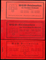 WHW 1938, 1939 Und 1940, Je Markenheftchen Postfrisch, Mi. 390,-, Katalog: MH 45/47 ** - Booklets