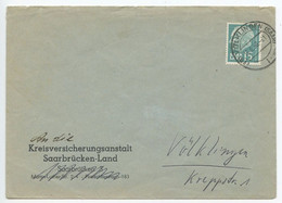 Saar 1959 Cover Völklingen, Scott 271 - 15fr. President Theodor Heuss - Cartas & Documentos