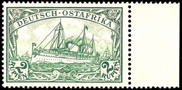 1 Und 2 Rupien Kaiseryacht, Tadellos Postfrisch Mit Rechtem Seitenrand, Geprüft Pauligk BPP Und Fotobefund Steuer BPP, M - Africa Orientale Tedesca