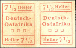 Wuga- Ausgabe, Zusammendruck 7 1/2 Heller Type I Und Type II, Ohne Gummi Wie Verausgabt, Geprüft  Dr. Pauligk BPP, Mi. 1 - Africa Orientale Tedesca