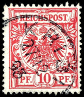 10 Pfennig Krone/Adler, Mittelrot ( UV : Gelborange ), Entwertet " KRIBI 27 / 12  95 ", Tadellos, Diese Seltene Farbe Is - Cameroun