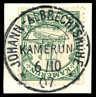 JOHANN-ALBRECHTSHÖHE 6 / 10 07,  Idealer Abschlag Auf Luxus-Briefstück Mit 5 Pfennig Kaiseryacht, Geprüft Eibenstein BPP - Camerun