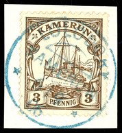 LOLODORF 6 / 9 06 Blau Idealer Abschlag Auf Luxus- Briefstück Mit 3 Pfennig Kaiseryacht, Geprüft Pauligk  BS - Camerun