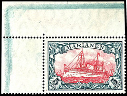 5 Mark Kaiseryacht, Linkes Oberes Eckrandstück, Tadellos Postfrisch, Ohne Signatur, Luxus, Mi. 300,- ++, Katalog: 21A ** - Mariannes