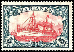 5 Mk. Schiffszeichnung Mit Wz., Beide Zähnungen, Je Postfrisch, Mi. 550.-, Katalog: 21A,B ** - Isole Marianne