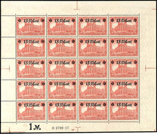 1 F. 25 C. Auf 1 Mk., Aufdruck Type II, Kpl. Postfrischer Bogen Mit HAN 2799.17, Plattennummer 30 Spiegelverkehrt, Mi. 4 - Altri & Non Classificati