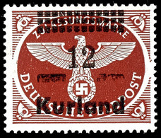 12 Auf Feldpostpäckchenzulassungsmarke, Gezähnt, Senkrechte Gummiriffelung, Aufdruckfehler VIII, Tadellos Postfrisch, Fo - Other & Unclassified