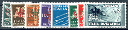 25 C. - 10 L. Flugpostmarken Und 2 L. Eilmarke, 8 Werte Komplett, Tadellos Postfrisch, Unsigniert, Fotobefund Brunel VP  - Other & Unclassified