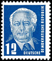 12 Pf Pieck In B-Farbe Tadellos Postfrisch, Tiefst Gepr. Paul BPP (nicht Mehr Im Michel), Katalog: 251b ** - Altri & Non Classificati