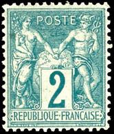 2 C. Sage Grün, Type I, Ungebraucht, Mi.1.600.-, Katalog: 57I * - Altri & Non Classificati