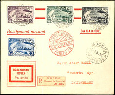 1931, 30 Kronen - 2 Rubel Graf Zeppelin Auf R. Luftpostbrief Von "Moskua 7.3.33" Nach Deutschland Mit Ankunftsstempel Um - Altri & Non Classificati