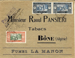 1932 - Enveloppe PUB  ( Cigarettes ) De DAKAR  Par Avion Affr. 2,50 F Pour Bône ( Algérie ) - Storia Postale