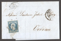 Lettre De Rouen (petit Chiffre 2738) Pour Verdun  No 10 Seul Sur Lettre - 1852 Luis-Napoléon