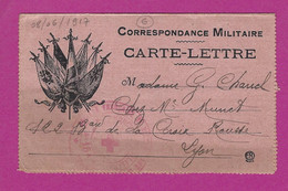 CARTE EN FRANCHISE MILITAIRE DE L' HOPITAL AUXILIAIRE DE MALGRANGE NANCY POUR LYON - 1. Weltkrieg 1914-1918