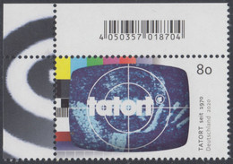 !a! GERMANY 2020 Mi. 3572 MNH SINGLE From Upper Left Corner - German TV-legends: Crime Scene (Tatort) - Neufs